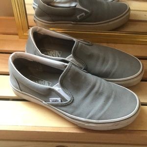 Grey Vans Slip Ons